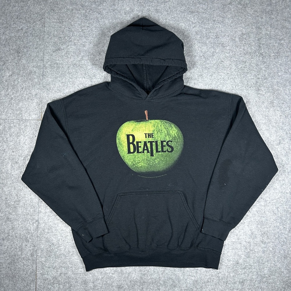 The Beatles Hoodie Unisex Large Black Band Merch Apple Records